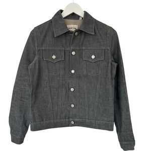 Helmut Lang Black Classic Raw Denim Jacket 1999 100% Cotton Y2k Italy 38 USA 2